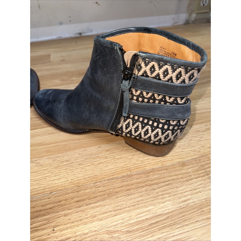 Latigo Isley Womens Ankle‎ Boots Booties 10M Southwest Aztec Leather Moto Blue - Picture 5 of 8